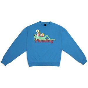 Pleasing Harry Styles Crewneck in Sky Blue (Shroom Bloom collection, Size Large)